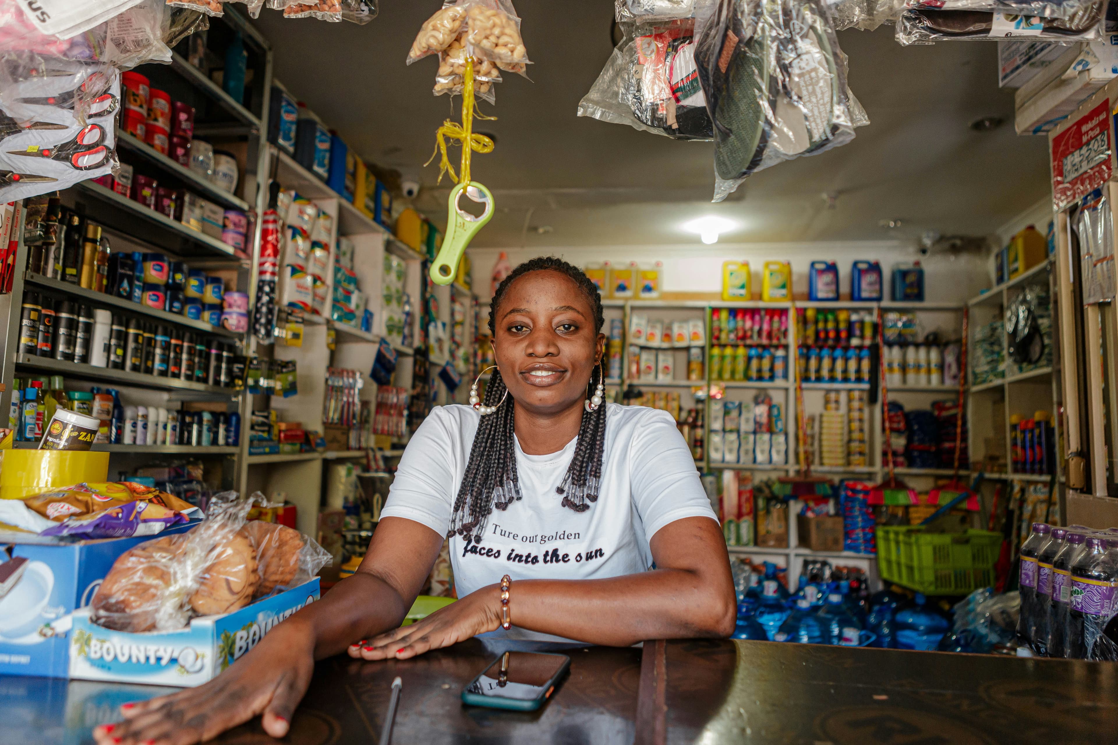 Nigerian professional handling payment at work
